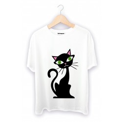 Kadın Tişörtleri Kedi Baskılı Tişört tasarımları